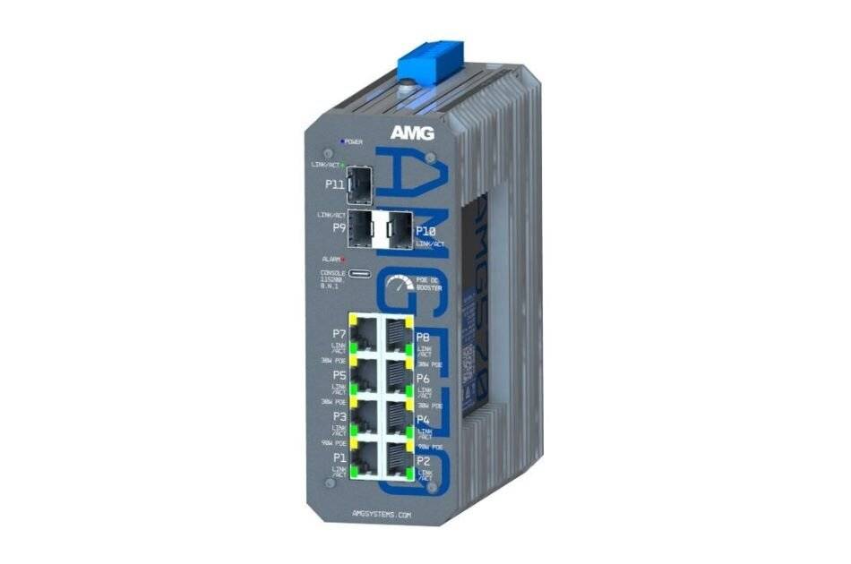 AMG570-2GBT-4GAT-2G-3S-P290-LV, Industrieller managed Switch, 6 x 1GBT POE (2 x 90+4 x 30W) , 2 x 1GBT, 3 x 1/2,5GFX SF