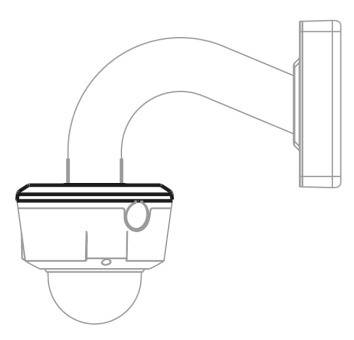 Dahua - PFA100 - Zubehör - Aufhängeadapter, Material: Aluminium,Aufhängeadapter, Modernes Design, Maße (Ø x H): 150,8 m