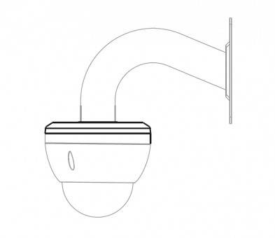Dahua - PFA101 - Zubehör - Aufhängeadapter, Material: Aluminium, Aufhängeadapter, Modernes Design, Maße (D x H): Ø 159