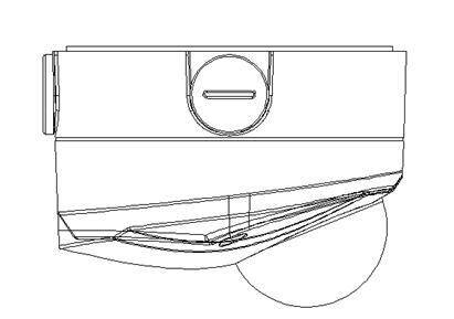 Diagramm eines mechanisch betätigten Pflugmechanismus mit einem Kreiskolbenantrieb.