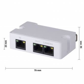Dahua - PFT1300 - PoE Extender, - Passiver PoE und Daten mini Verteiler - Über kaskadierung bis zu drei IP Kameras über