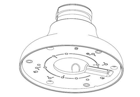 Dahua - PFA107 - Zubehör - Aufhängeadapter, - Material: Aluminium - Gewicht: 0,29kg -Maximale Traglast: 1kg - Abmessung