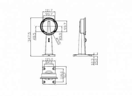 Dahua - PFB730W - Zubehör - Wandhalterung, - Material: Aluminium - Gewicht: 0,93kg -Maximale Traglast: 3kg - Abmessunge