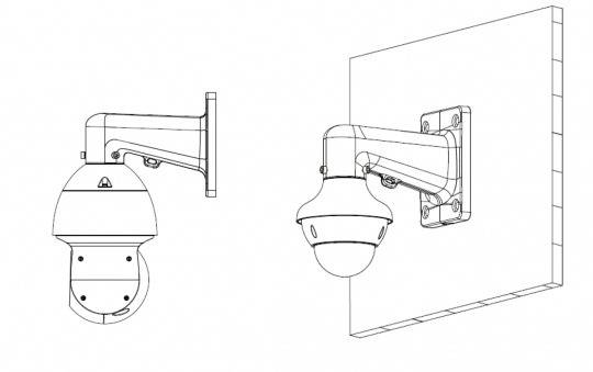 Dahua - PFB305W - Zubehör - Wandhalterung, Material: Aluminium, Wandhalterung, Maße (B x H x T): 200 mm x 160 mm x 115