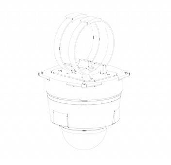 Dahua - PFA152-E-B - Zubehör - Masthalterung, - Material: Aluminium - Gewicht: 0,27kg - Geeignet für Mastdurchmesser: 8