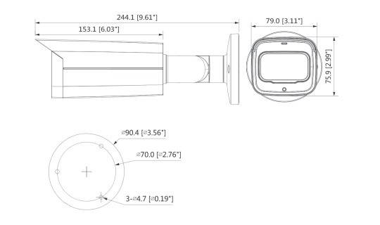 Dahua - HAC-HFW2501TUP-Z-A-DP-S2 - HDCVI - Bullet - AC/DC, - 5 MP/Starlight - 2,7~13,5mm motor. Objektiv - Max. 25fps@5