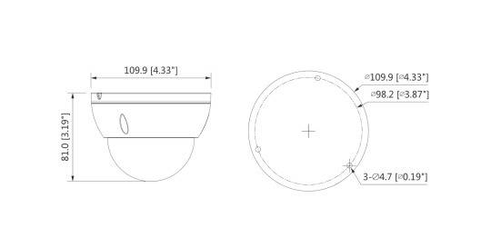 Dahua - HAC-HDBW1500EP-0280B-S2 - HDCVI - Dome, - 5 MP - 2,8mm fix Objektiv - DWDR/2DNR/BLC/HLC - HD/SD/Multiformat Aus