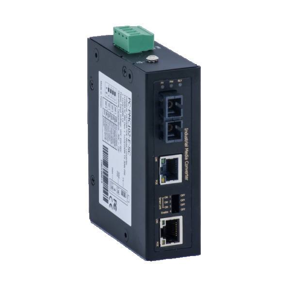 Medienkonverter PC-PMC102-E-SC Barox, Medienkonverter für Hutschienenmontage, erweiterter Temperaturbereich, Multimode,