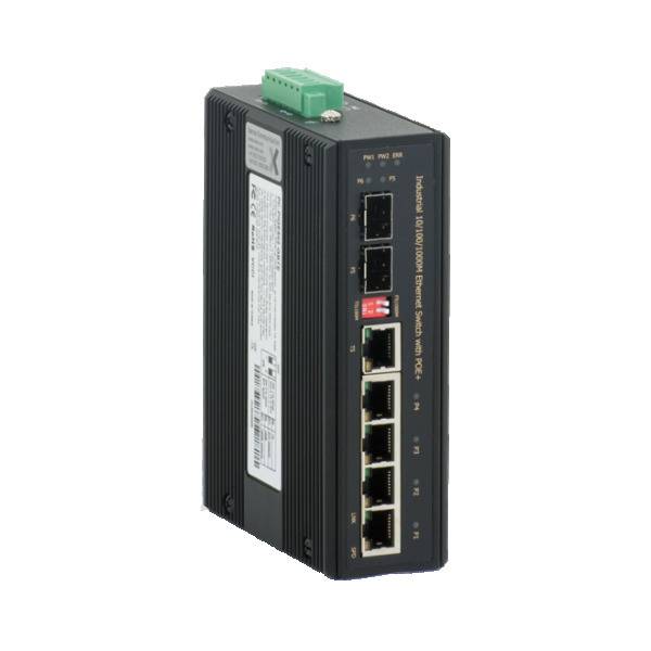 Switch PC-PIGE502-GBTE Barox, Switche für Hutschienenmontage, 1GBit/s, ohne Management, erweiterter Temperaturbereich,