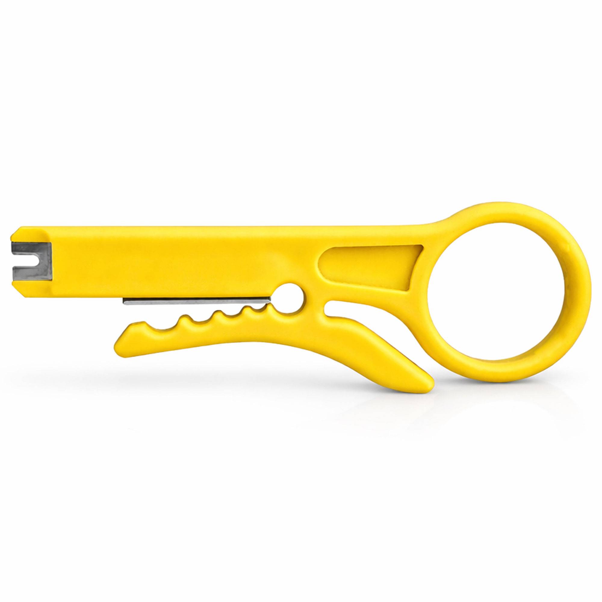 PremiumX Abisolierer XCon CS-5 Universal Kabel Abisolier-Werkzeug CAT 5 6 7 RG 59/6 Telefonkabel Kabelwerkzeug Entmanteler