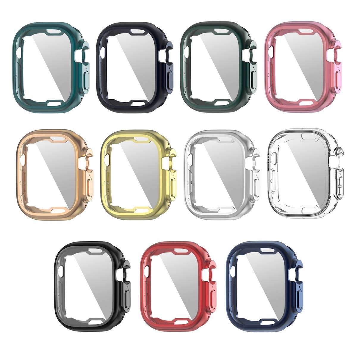 Smartwatch TPU Hülle für Apple Watch Series 12 42mm Full Displayschutz Blau