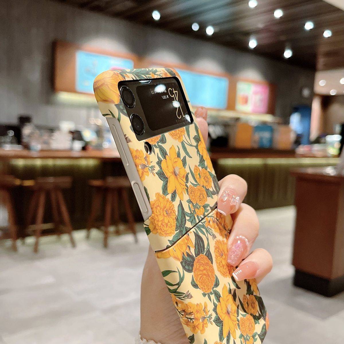 Für Samsung Galaxy Z Flip4 5G Design Kunststoff Handy Tasche Hülle Etuis Muster