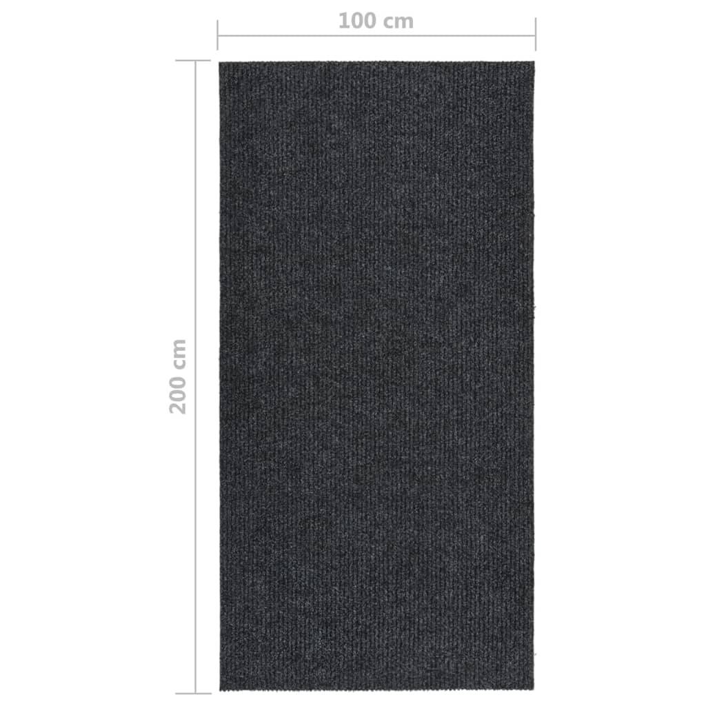 vidaXL Schmutzfangläufer 100x200 cm Anthrazit