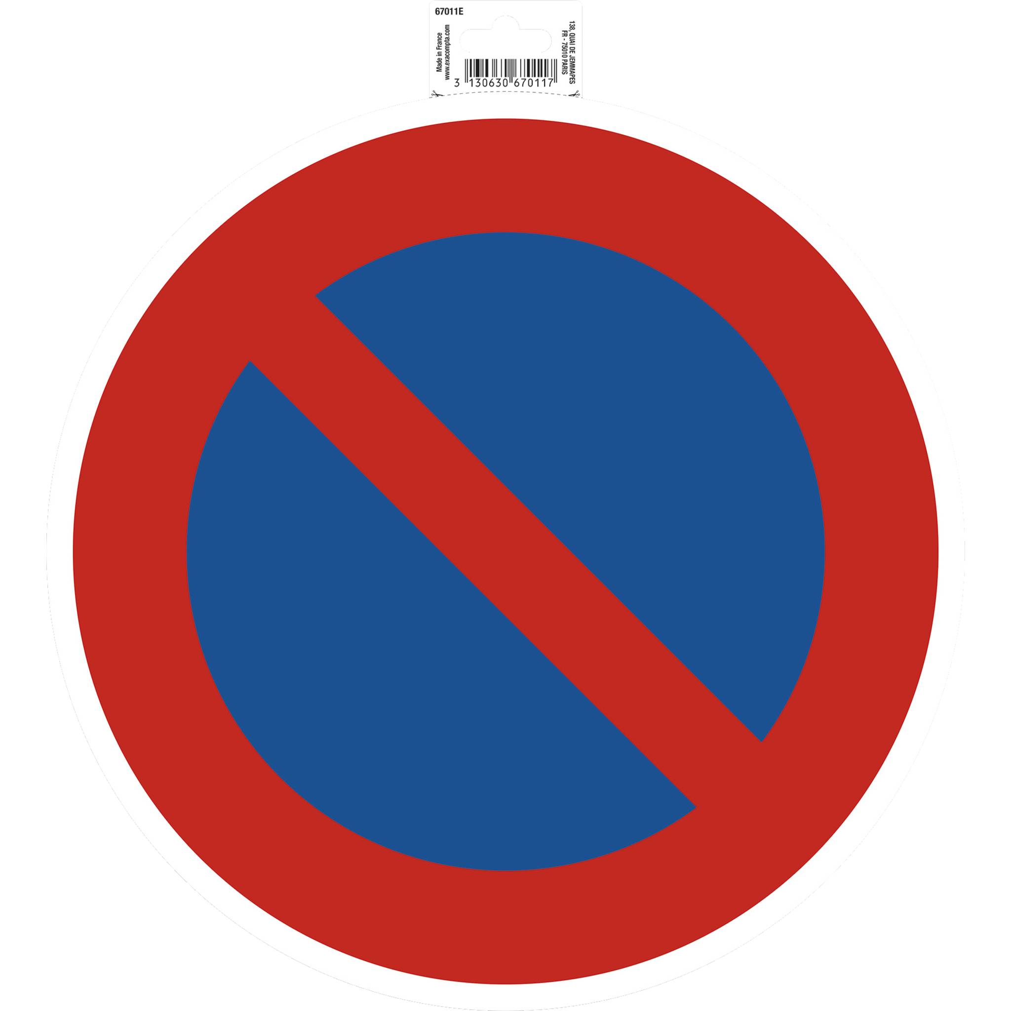 Exacompta Hinweisschild Parkverbot PVC selbstklebend rutschfest 30 cm Rot 67011E