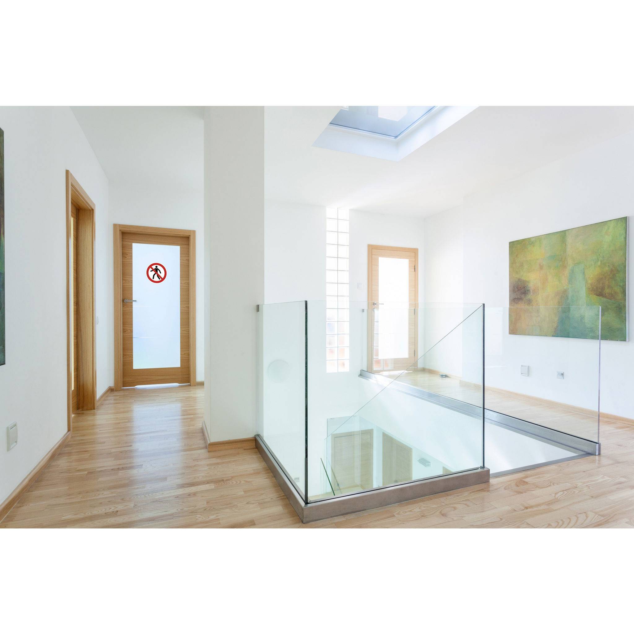 Exacompta Hinweisschild Geh- Fahrverbot PVC selbstklebend 20 cm Rot 67012E