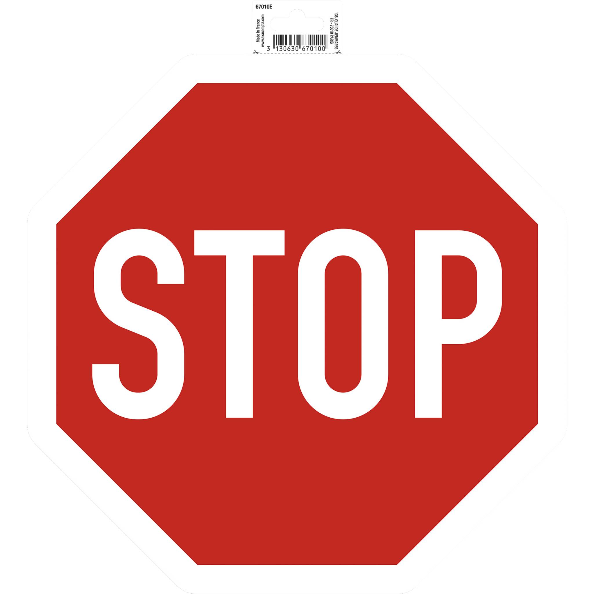 Exacompta Hinweisschild Stop PVC selbstklebend rutschfest 30 cm Rot 67010E