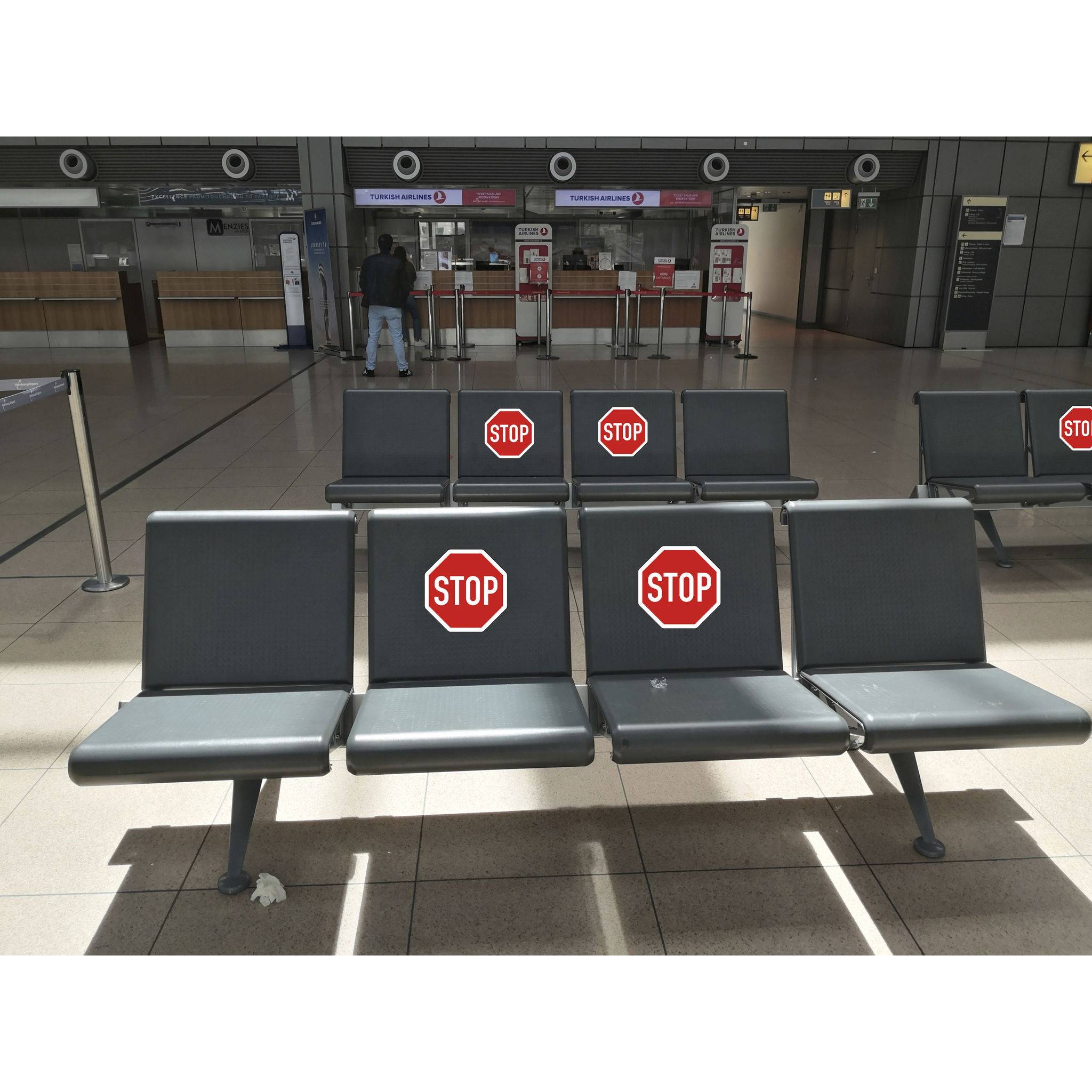 Exacompta Hinweisschild Stop PVC selbstklebend rutschfest 30 cm Rot 67010E