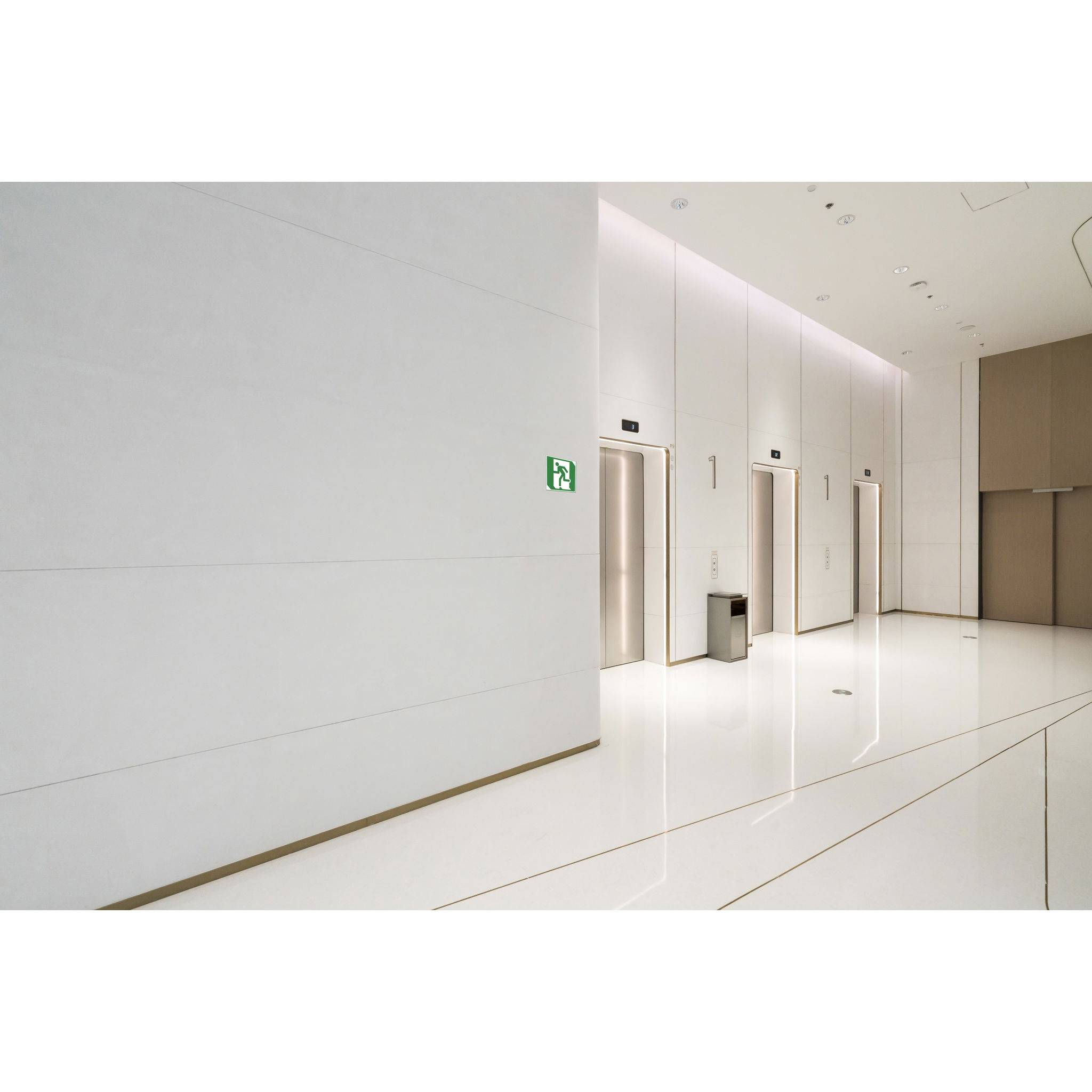 Exacompta Hinweisschild Evakuierung links PVC selbstklebend 20x20cm Grün 67002E