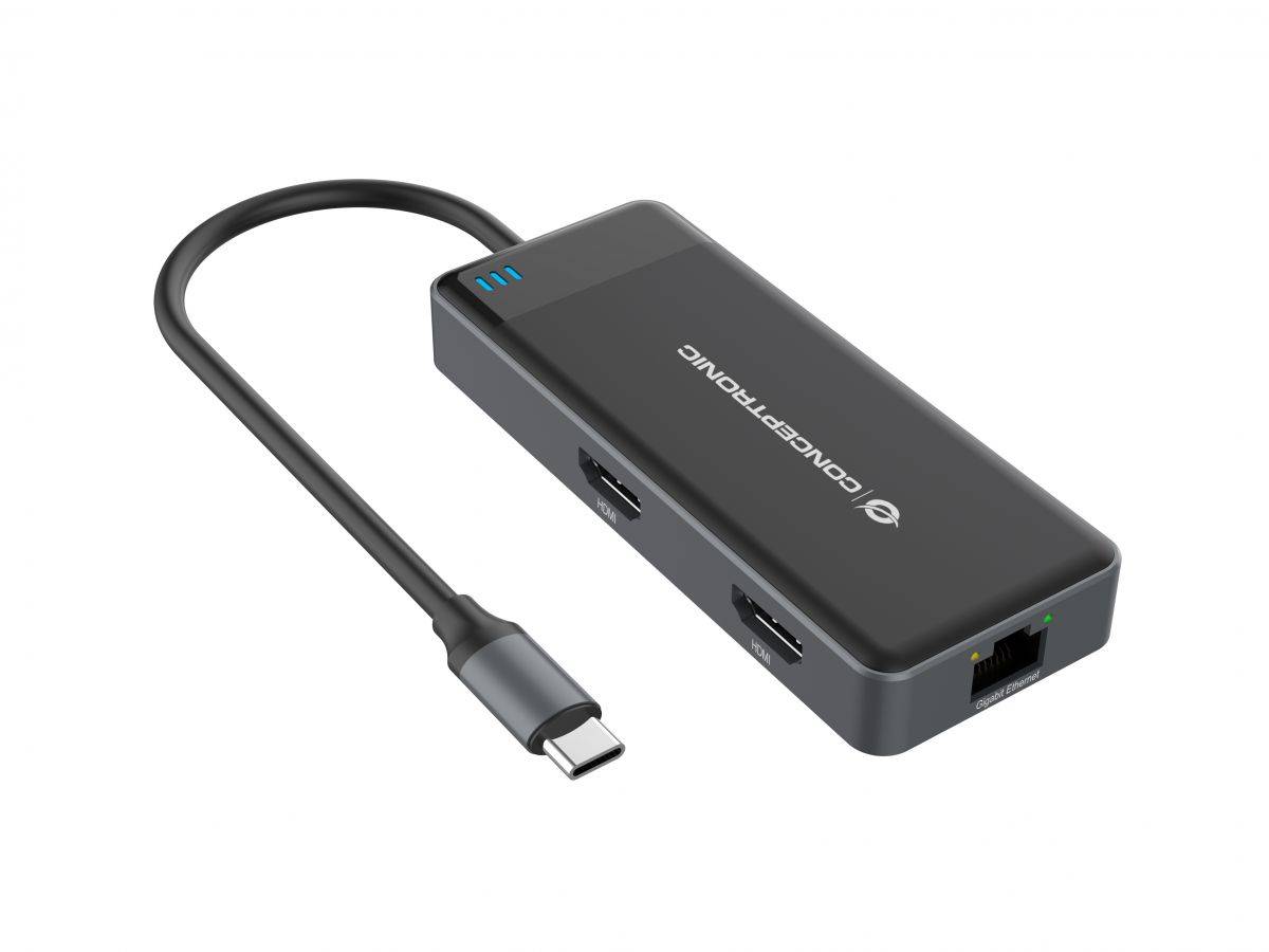 Conceptronic Dockingstation - USB-C - 2 x HDMI