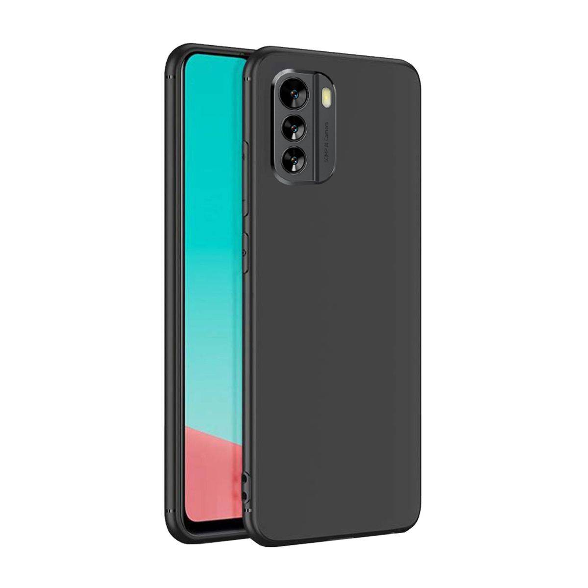 Für Nokia G60 Silikoncase TPU Schutz Schwarz Handy Tasche Hülle Cover Etui Zubehör Neu
