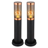 Standleuchte Stehlampe Außenbeleuchtung Sockelleuchte rauch Kupfer Außen Garten Stehlampe, Edelstahl Kunststoff, 1x E27, DxH 7,6x45 cm, 2er Set Standleuchte Stehlampe Außenbeleuchtung Sockelleuchte rauch Kupfer Außen Garten Stehlampe, Edelstahl Kunststoff, 1x E27, DxH 7,6x45 cm, 2er Set