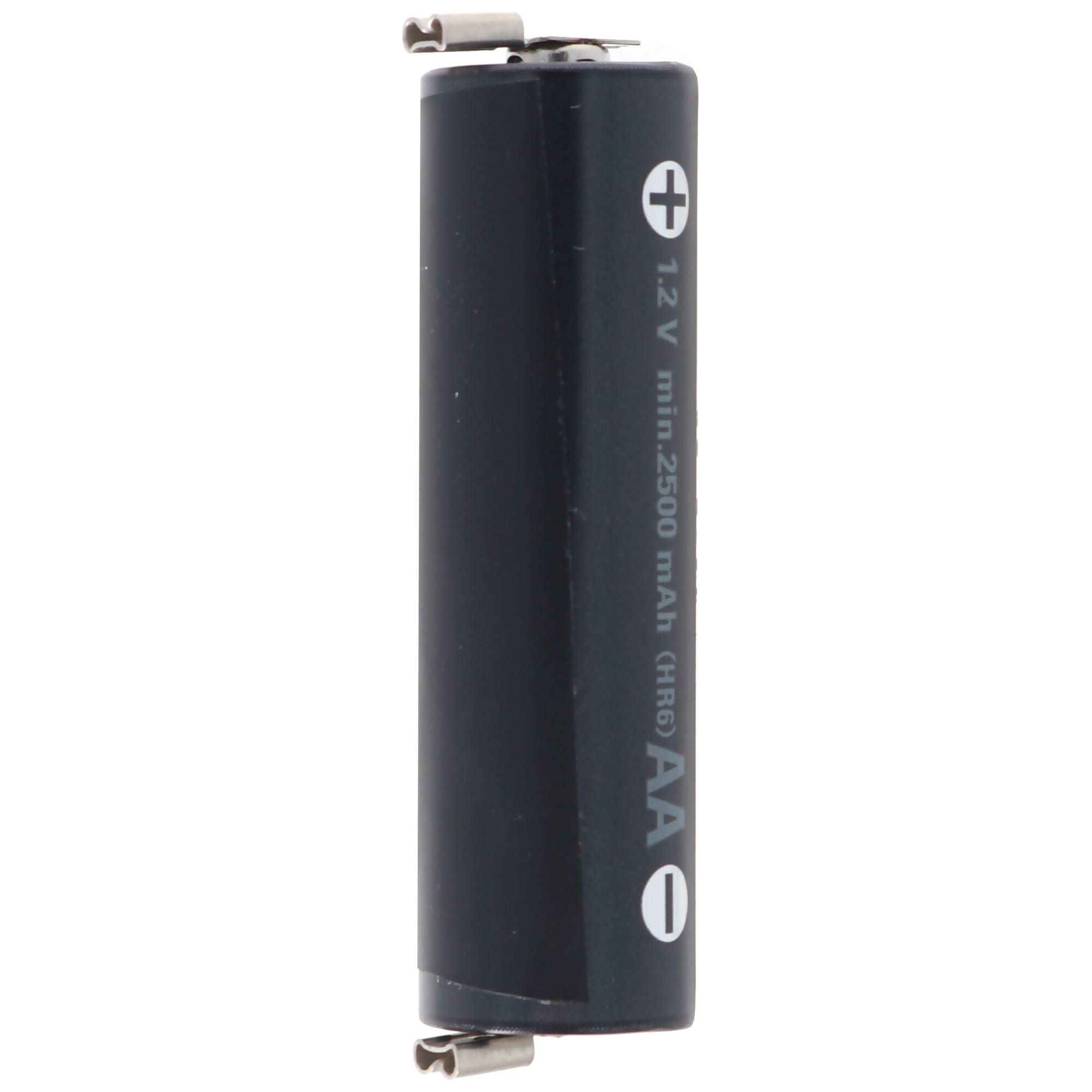 2500mAh NiMH Akku AA passend für Wella Contura 50,7x14,5mm Mignon AA BK-3 mit Steckschuhen
