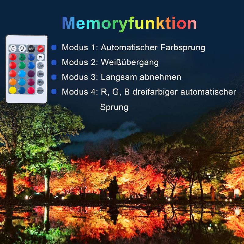 2x 10W RGB Fluter Strahler IP66 Outdoor Farbwechselhafte Scheinwerfer Außenleuchte