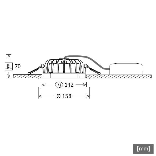 LTS Licht&Leuchten LED-Einbaudownlight VTFS 10.1030 weiss