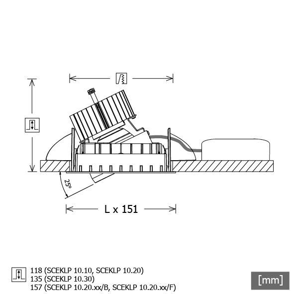 LTS Licht&Leuchten LED-Einbaustrahler SCEKLP 10.3040.50 si
