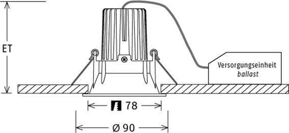 LTS Licht&Leuchten LED-Einbaustrahler VTRM 10.0540.35 si