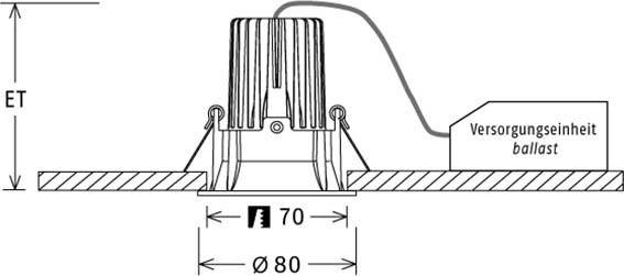 LTS Licht&Leuchten LED-Einbaustrahler VTRS 13.0527.25 ws