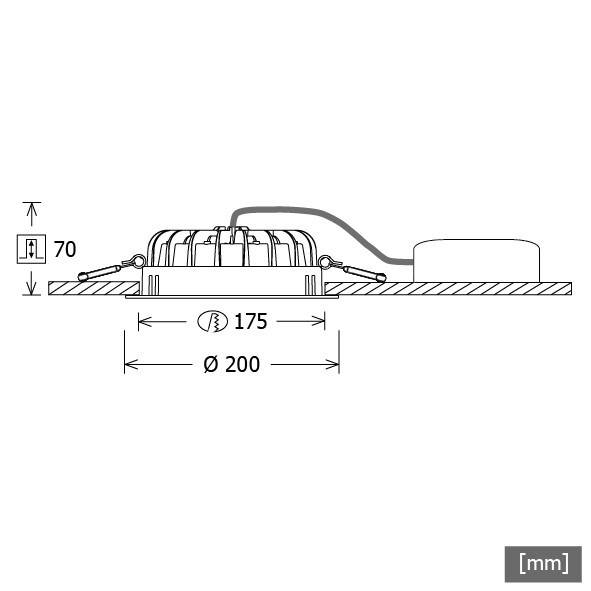 LTS Licht&Leuchten LED-Einbaudownlight VTFM 10.1530/DALI ws