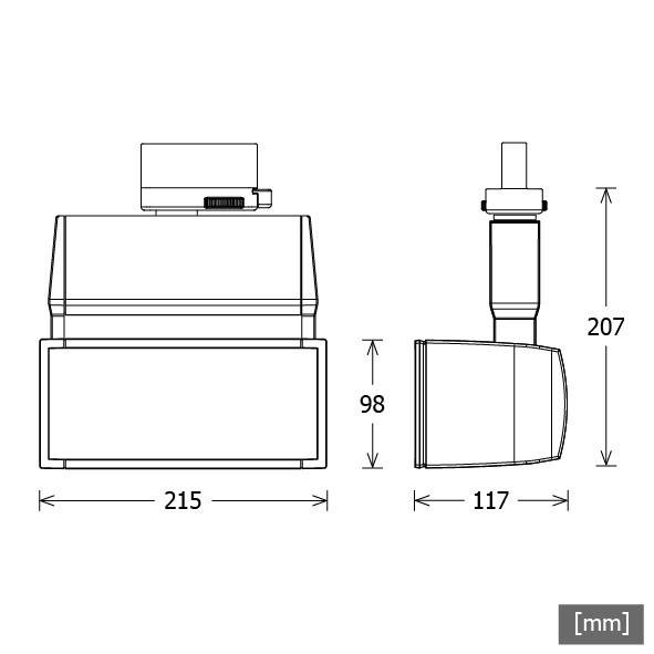 LTS Licht&Leuchten LED-Stromschienenstrahler EL 304.30.2 sw