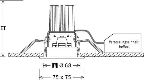 LTS Licht&Leuchten LED-Einbaudownlight FLIQ 100.1027.01 si