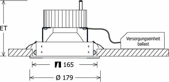 LTS Licht&Leuchten LED-Einbaustrahler SCELP401.1040.45D ws