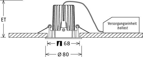 LTS Licht&Leuchten LED-Einbaustrahler VTRXS 13.0527.35D ws