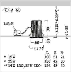 Zumtobel Group LED-Downlight DIAMO R68  #60816978