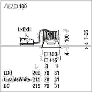Zumtobel Group LED-Einbauleuchte P-INF Q #60818011