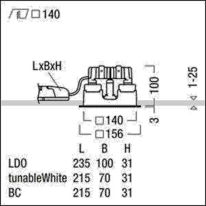 Zumtobel Group LED-Einbauleuchte P-INF Q #60818179