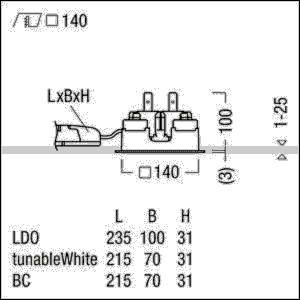 Zumtobel Group LED-Einbauleuchte P-INF Q #60818188