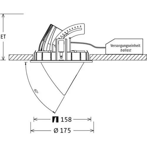 LTS Licht&Leuchten LED-Einbaustrahler CSARL 71.3040.25 si LTS Licht&Leuchten LED-Einbaustrahler CSARL 71.3040.25 si