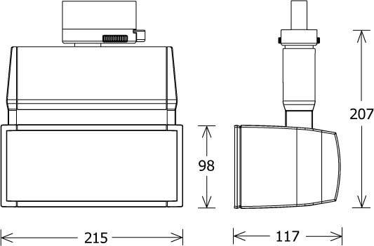 LTS Licht&Leuchten LED-Stromschienenstrahler EL 307.40.2 sw