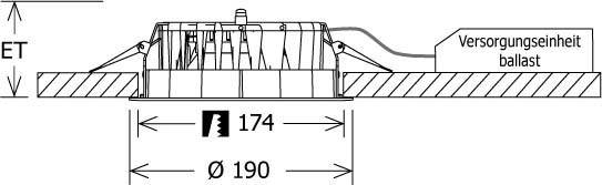 LTS Licht&Leuchten LED-Einbau-Downlight FLIR-F 300304001 si
