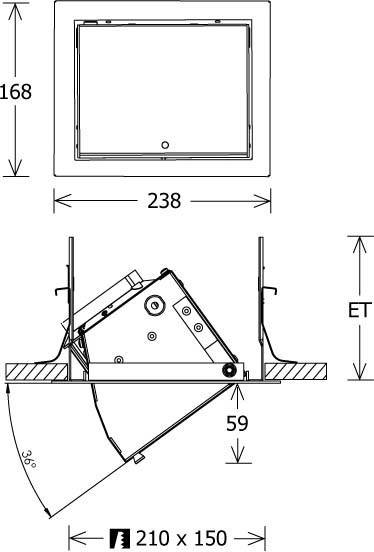 LTS Licht&Leuchten LED-Einbau-Wallwasher VFCL 7003530DA si