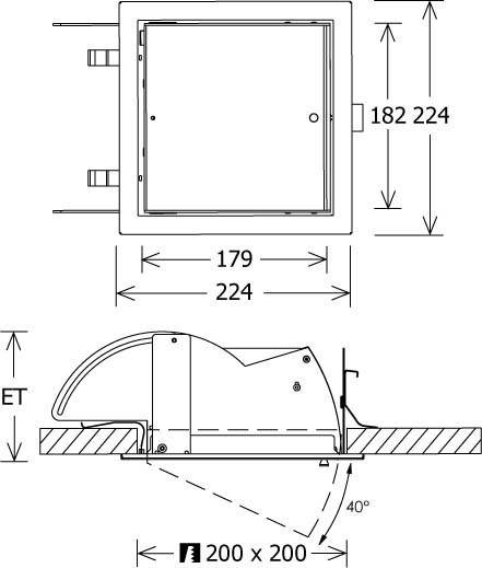 LTS Licht&Leuchten LED-Einbau-Wallwasher VFCPL 7003527DA si
