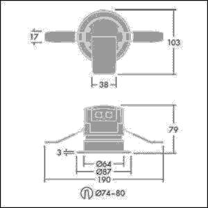 Thorn LED-Downlight CHAL74 LED #96631504