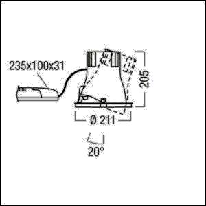 Zumtobel Group LED-Einbauleuchte CAR EVO L  #60818432