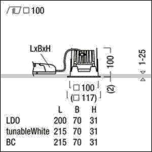 Zumtobel Group LED-Einbauleuchte P-INF Q100 #60818712