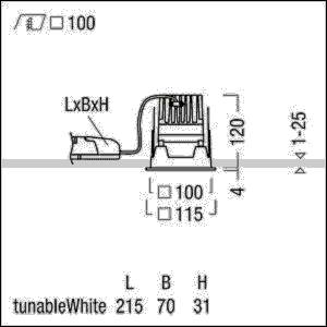 Zumtobel Group LED-Einbauleuchte P-INFQ100H #60818663