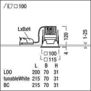 Zumtobel Group LED-Einbauleuchte P-INFQ100H #60818665